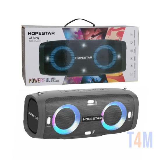 HOPESTAR PORTABLE BLUETOOTH SPEAKER A6 PARTY TWS/HANDS-FREE/U DISK/TF/AUX WATER-RESISTANT 30W GRAY